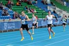 Kris Robertson winning the 400 metres at the Scottish Championships, Scotstoun  Stadium, Glasgow.